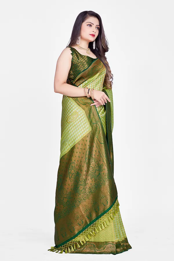 Green_Nylon_Softy_Saree_For_Women