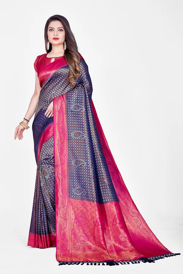 Multicolor_Nylon_Softy_Saree_For_Women