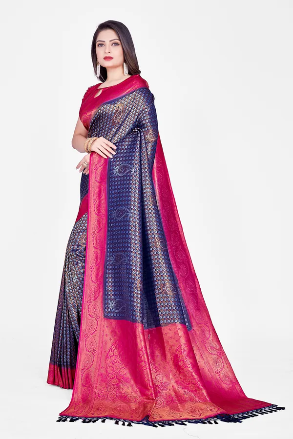 Multicolor_Nylon_Softy_Saree_For_Women