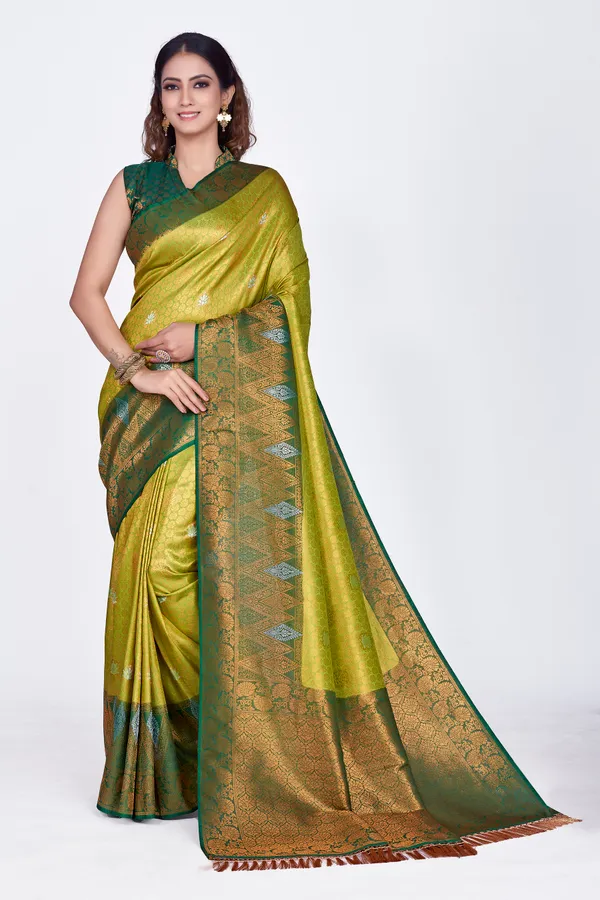 Green_Nylon_Softy_Saree_For_Women