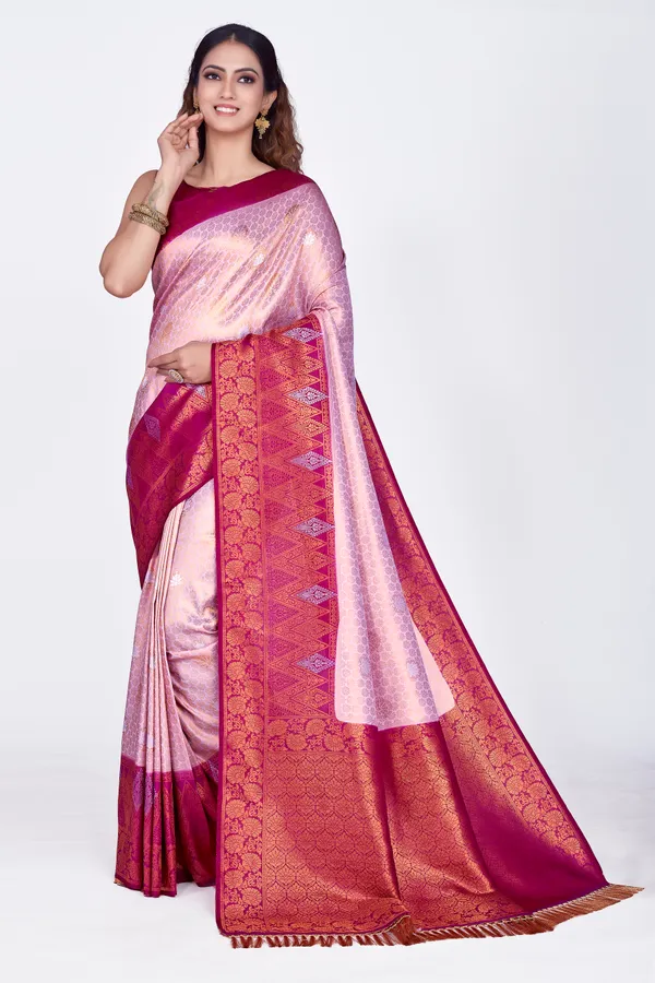 Pink_Nylon_Softy_Saree_For_Women
