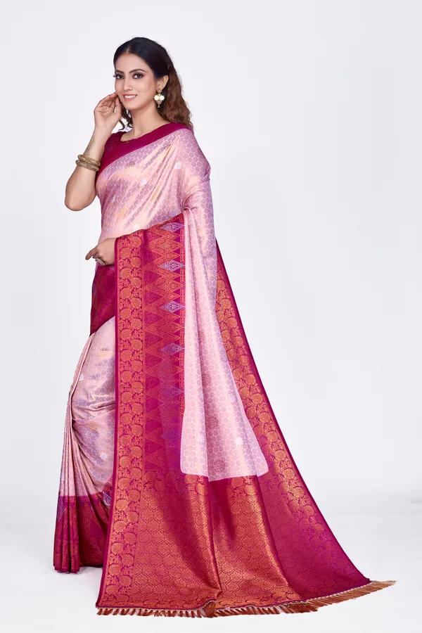 Pink_Nylon_Softy_Saree_For_Women