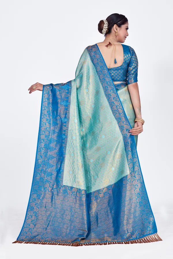 Sky_Blue_Nylon_Softy_Saree_For_Women