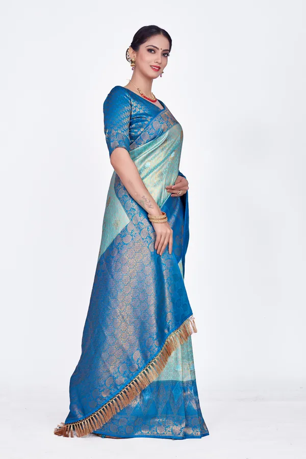 Sky_Blue_Nylon_Softy_Saree_For_Women