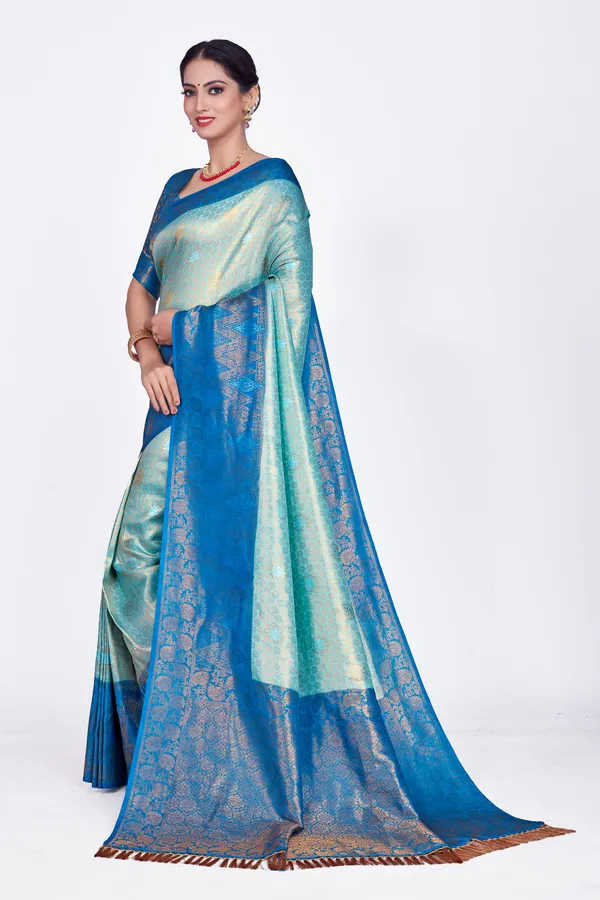 Sky_Blue_Nylon_Softy_Saree_For_Women