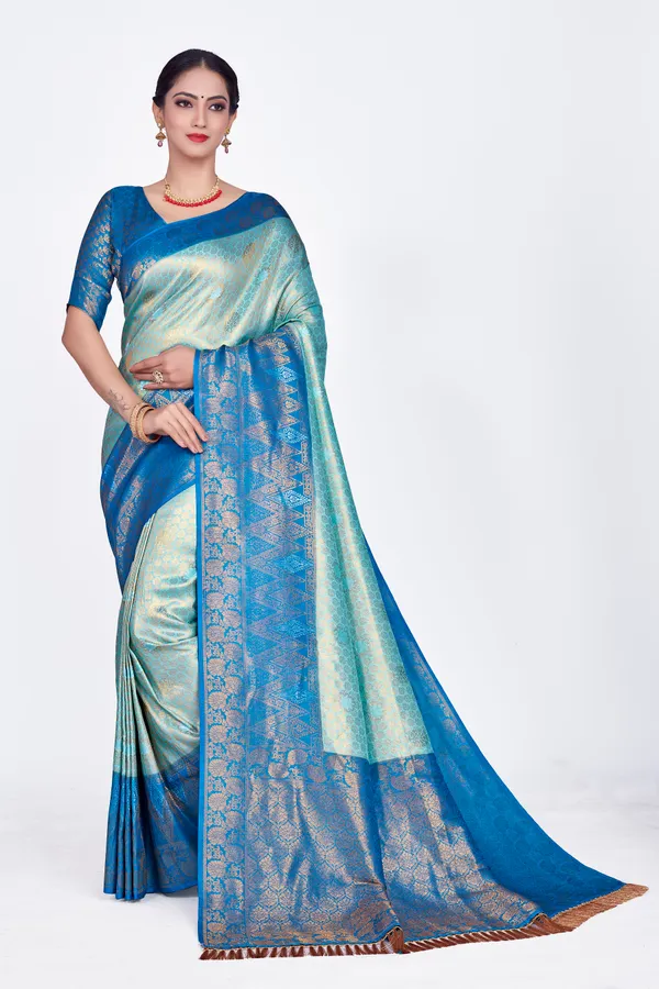 Sky_Blue_Nylon_Softy_Saree_For_Women