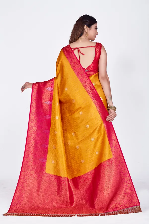 Yellow_Nylon_Softy_Saree_For_Women