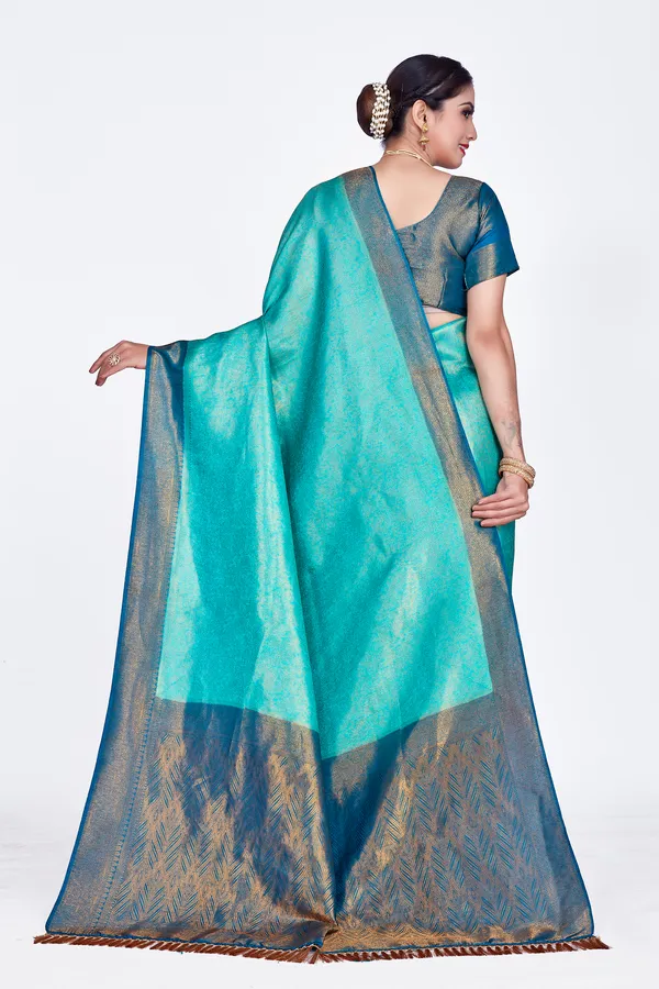 Sky_Blue_Nylon_Softy_Saree_For_Women