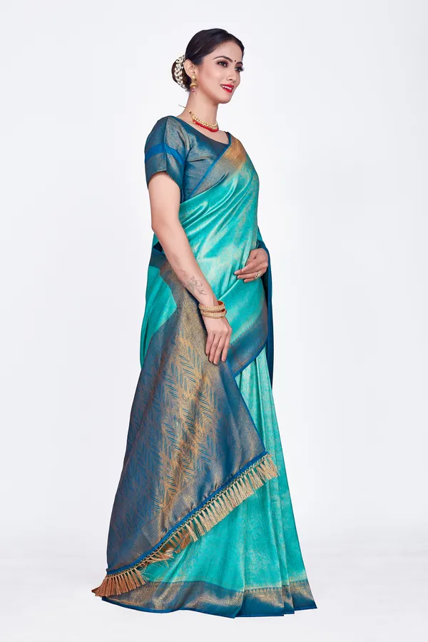 Sky_Blue_Nylon_Softy_Saree_For_Women