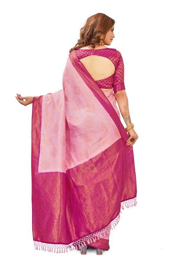 Pink_Nylon_Softy_Saree_For_Women