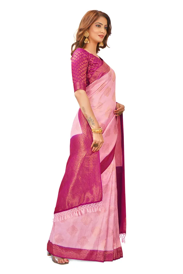 Pink_Nylon_Softy_Saree_For_Women