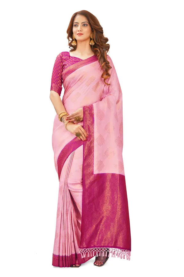 Pink_Nylon_Softy_Saree_For_Women