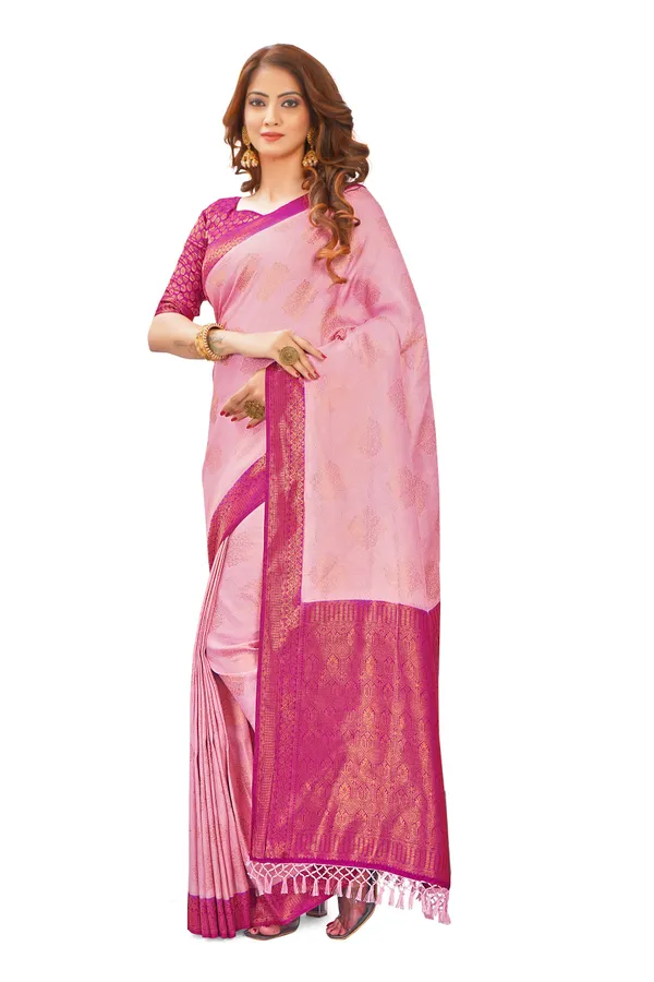 Pink_Nylon_Softy_Saree_For_Women