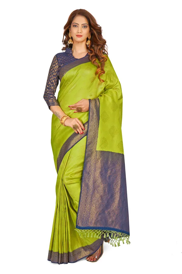 Green_Nylon_Softy_Saree_For_Women