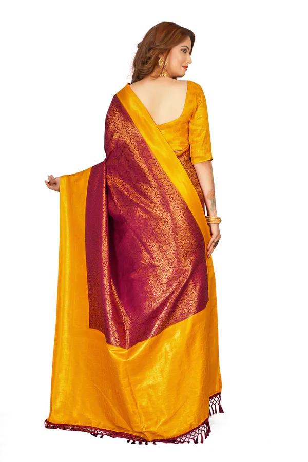 Maroon_Nylon_Softy_Saree_For_Women