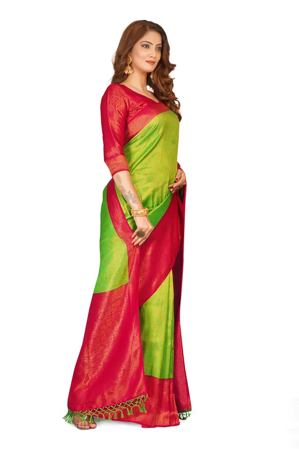 Green_Nylon_Softy_Saree_For_Women
