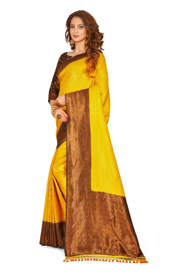 Yellow_Nylon_Softy_Saree_For_Women