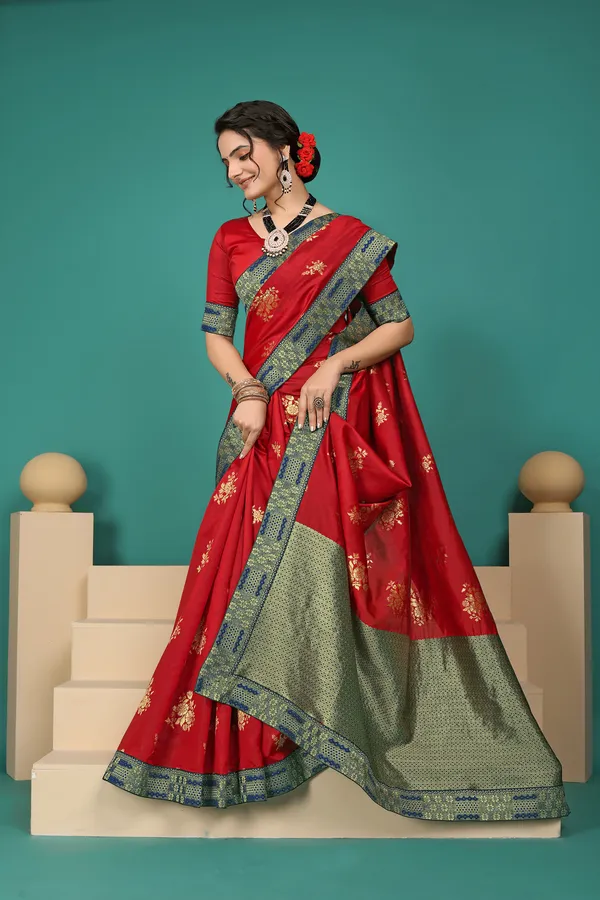 Red_Cotton_Saree_For_Women