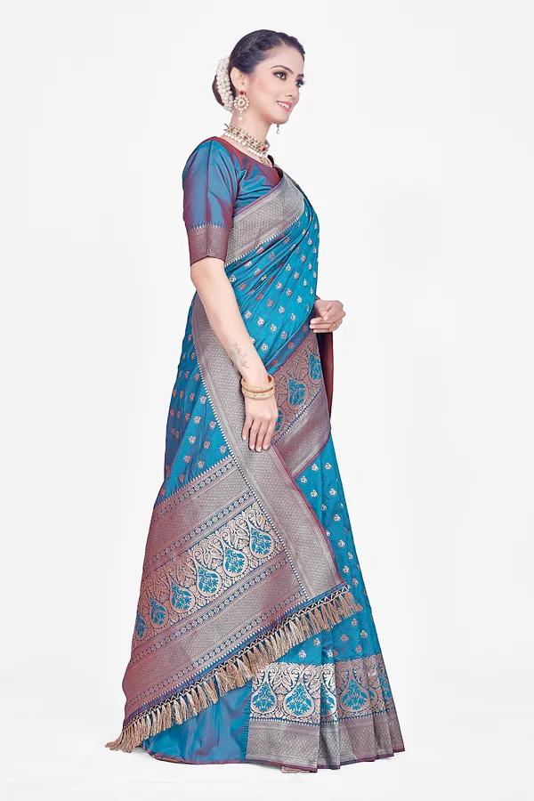 Nazoya_firozi_Saree_For_Women