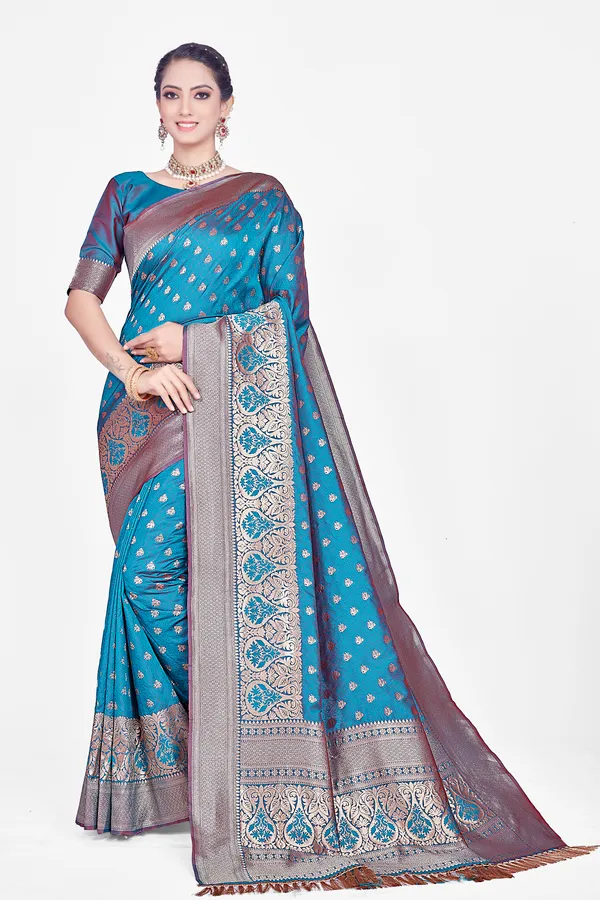 Nazoya_firozi_Saree_For_Women