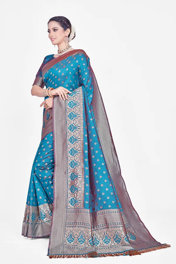 Nazoya_firozi_Saree_For_Women