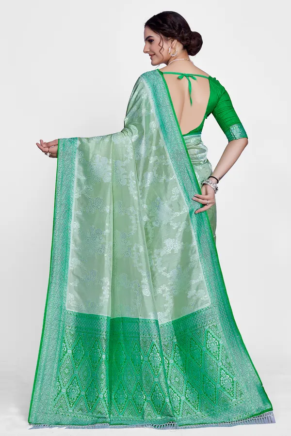 crystal_silk_Green_Saree_For_Women