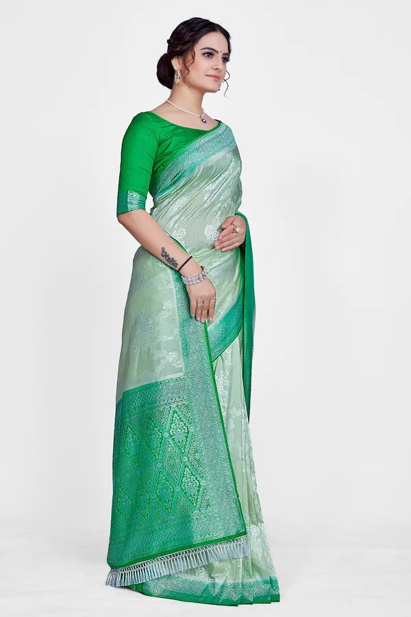 crystal_silk_Green_Saree_For_Women