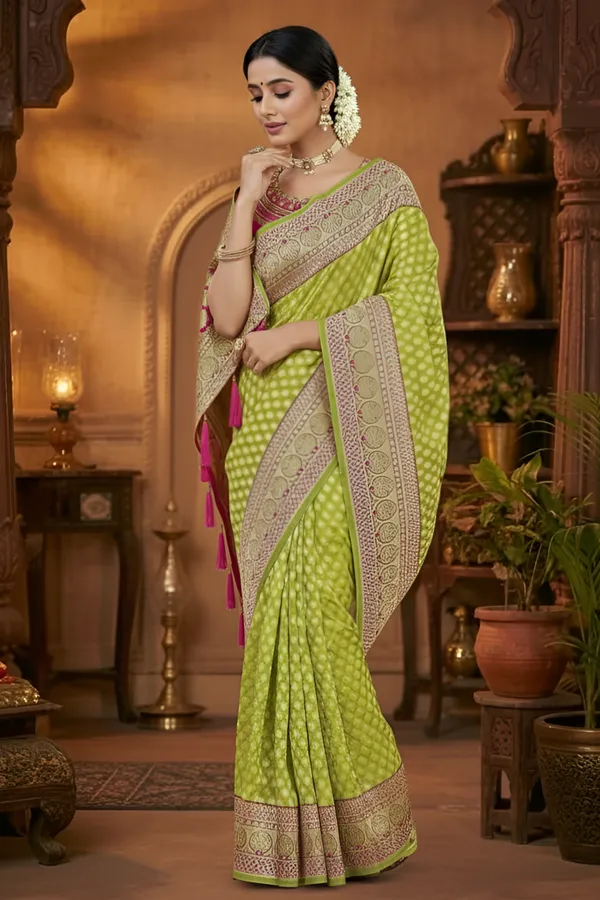 Aagiri_Self_Design,_Woven,_Embellished,_Applique_Banarasi_Jacquard,_Art_Silk_Saree__(Green,_Pink)