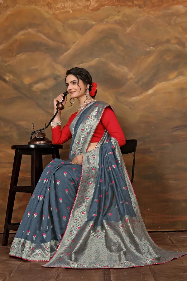 Grey_Cotton_Saree_For_Women