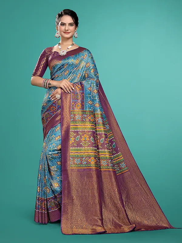 Premium_Nylon_Softy__Banarasi_Silk_Sarees_new_collection_for_wedding_Occasion_with_Gold_Tone_Zari_work_in_a_elegant_Firozi_Colour_||_Best_collection_of_Sarees_for_women_at_Lowest_Prices_with_Free_Shipping_||_COD_also_available