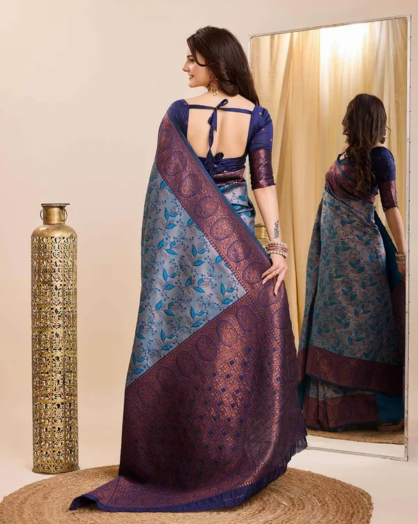 Women's_Banarasi_Silk_Saree_�_Soft_Weaving,_Stylish_Floral_Design,_Blouse_Included