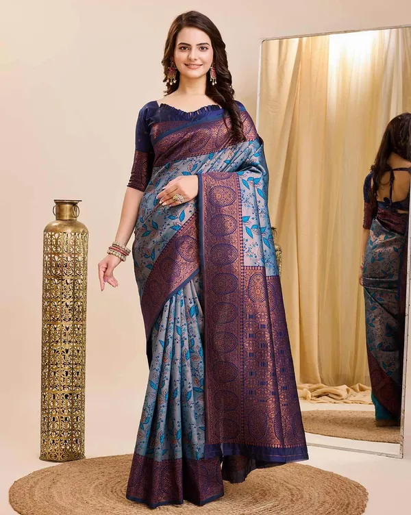 Women's_Banarasi_Silk_Saree_�_Soft_Weaving,_Stylish_Floral_Design,_Blouse_Included