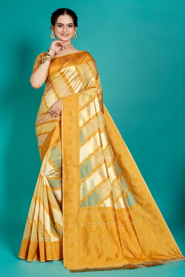 Organza_Saree_with_Blouse_Piece_|_Stylish_Saree_for_Women_Functions