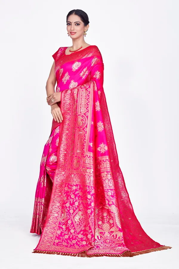 Pink_Banarsi_Silk_Saree_For_Women