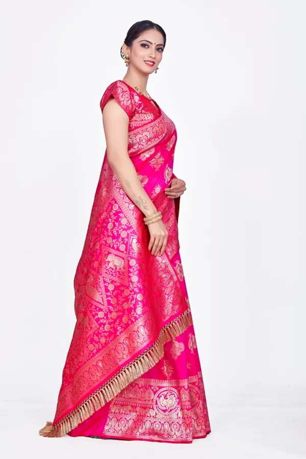 Pink_Banarsi_Silk_Saree_For_Women