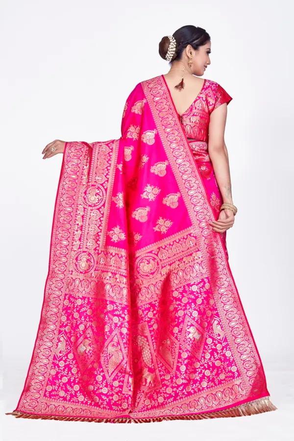 Pink_Banarsi_Silk_Saree_For_Women