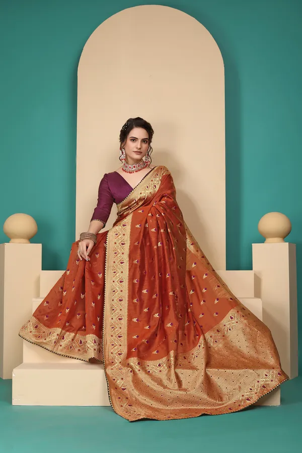 Brown_Cotton_Saree_For_Women