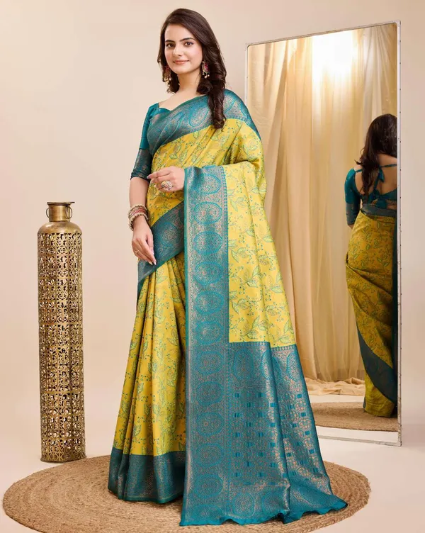 Women's_Banarasi_Silk_Saree_�_Soft_Weaving,_Stylish_Floral_Design,_Blouse_Included