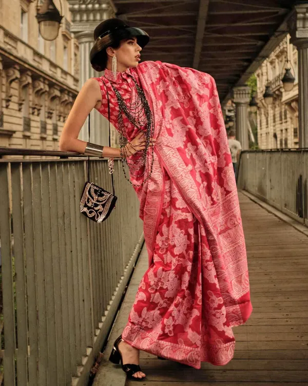 Premium_Organza_Silk_Sarees_new_collection_for_wedding_Occasion_with_Gold_Tone_Zari_work_in_a_Bright_and__Beautiful_color_designer_saree