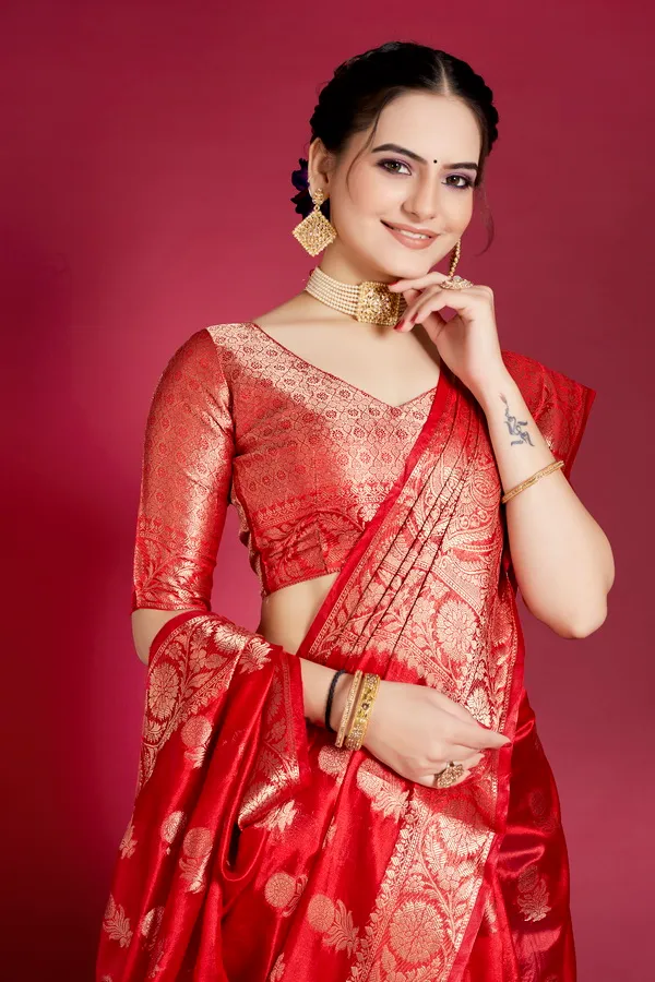 Red_Organza_Saree_For_Women