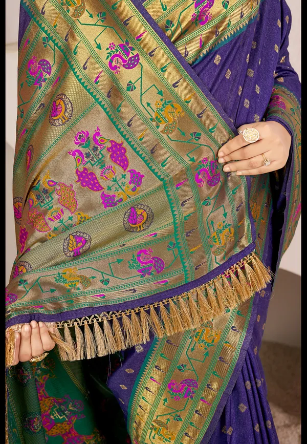 Royal_Navy_Blue_Paithani_Silk_Saree_with_Traditional_Woven_Peacock_&_Floral_Border