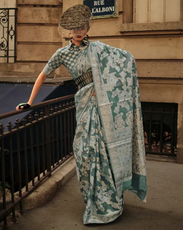 Premium_Organza_Silk_Sarees_new_collection_for_wedding_Occasion_with_Gold_Tone_Zari_work_in_a_Bright_and__Beautiful_color_designer_saree