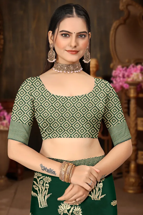 Green_Organza_Saree_For_Women
