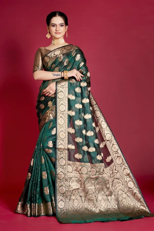 Green_Organza_Saree_For_Women
