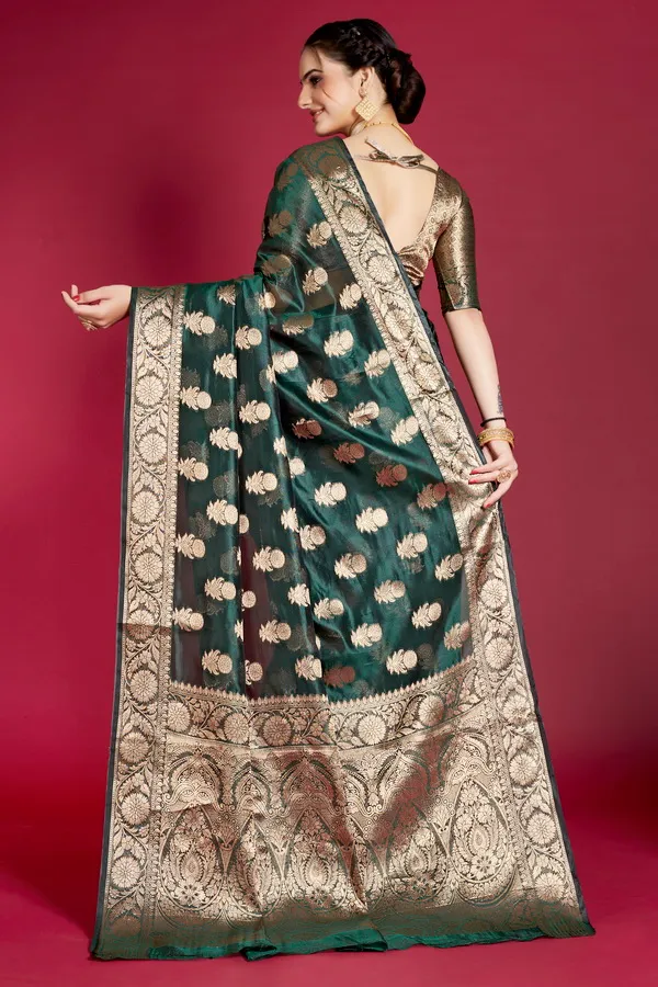 Green_Organza_Saree_For_Women