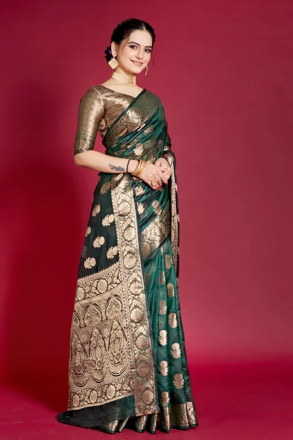 Green_Organza_Saree_For_Women