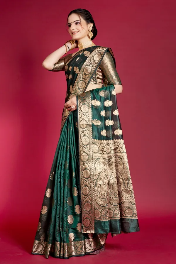 Green_Organza_Saree_For_Women
