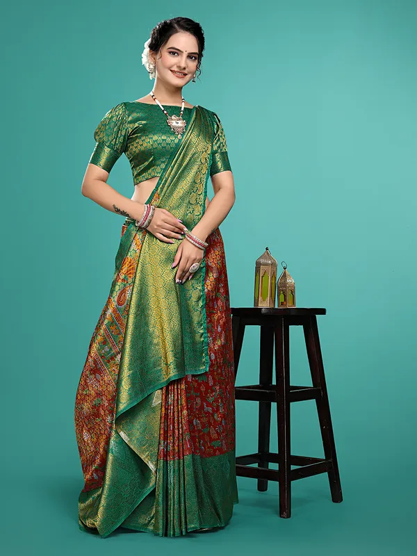Premium_Nylon_Softy__Banarasi_Silk_Sarees_new_collection_for_wedding_Occasion_with_Gold_Tone_Zari_work_in_a_elegant_Red_Colour_||_Best_collection_of_Sarees_for_women_at_Lowest_Prices_with_Free_Shipping_||_COD_also_available