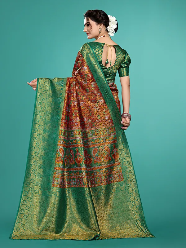 Premium_Nylon_Softy__Banarasi_Silk_Sarees_new_collection_for_wedding_Occasion_with_Gold_Tone_Zari_work_in_a_elegant_Red_Colour_||_Best_collection_of_Sarees_for_women_at_Lowest_Prices_with_Free_Shipping_||_COD_also_available
