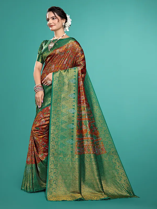 Premium_Nylon_Softy__Banarasi_Silk_Sarees_new_collection_for_wedding_Occasion_with_Gold_Tone_Zari_work_in_a_elegant_Red_Colour_||_Best_collection_of_Sarees_for_women_at_Lowest_Prices_with_Free_Shipping_||_COD_also_available